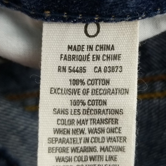 American Eagle denim jean distressed ripped holes rips shorts size 0 - Picture 8 of 8